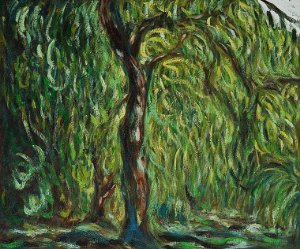Monet early painting of 'Weeping Willow'