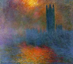 London, The Houses of Parliament. Sunshine Through the Fog, 1900-4